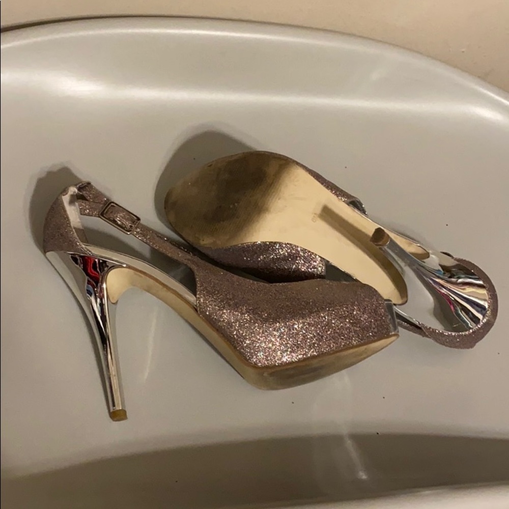 Gently Worn Statement Glitter Heel - image 4